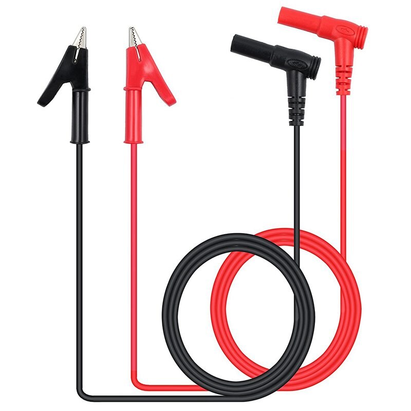 Paar Banana Plug Alligator Clip Test Lead Krokodil Clip Lab Test Kabel Met Banaan Plug Heavy Duty 1M lange Voor Multimeter: Default Title