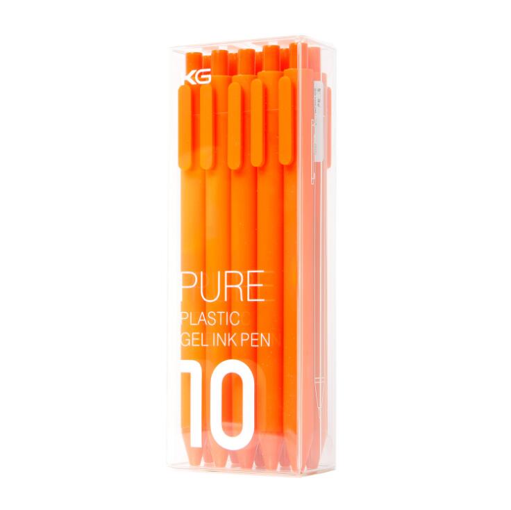 10 stk/pakke xiaomi pen kaco tegn pen 0.5mm , skrivelængde 400m ,  sort abs plast glat blæk til studerende/kontormedarbejder: 10 pen sort blæk e