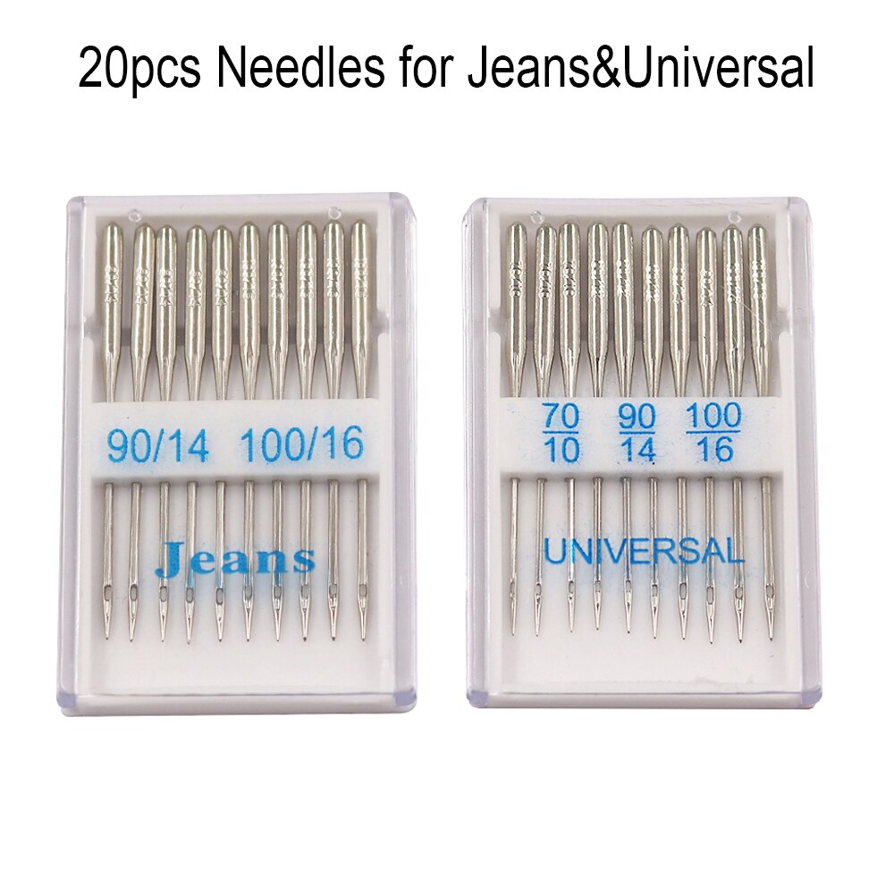 FLRHSJX 20pcs Sewing Machine Needles 4 Sizes Jeans Universal Regular Point Sewing Needle for Home Sewing Machine Supplies: Default Title