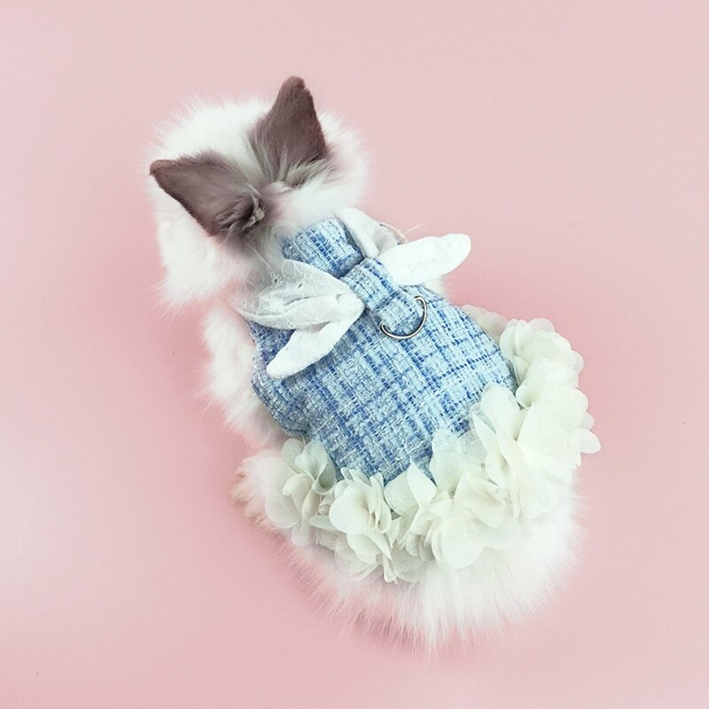 Vestido de conejo para caminar al aire libre, conjunto de arnés y Correa, ropa bonita, correa para el pecho para conejos jóvenes