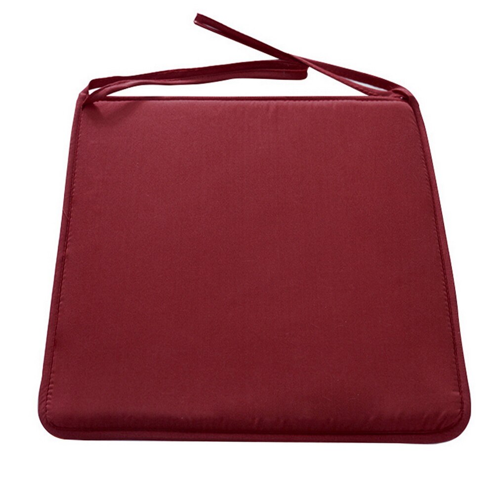Chair Cushion Square Seat Pad Chair Pad Outer Shell Filling Dining Chair Cushion with Ties Seat Cushion Non Slip Dinging Chair: dark red