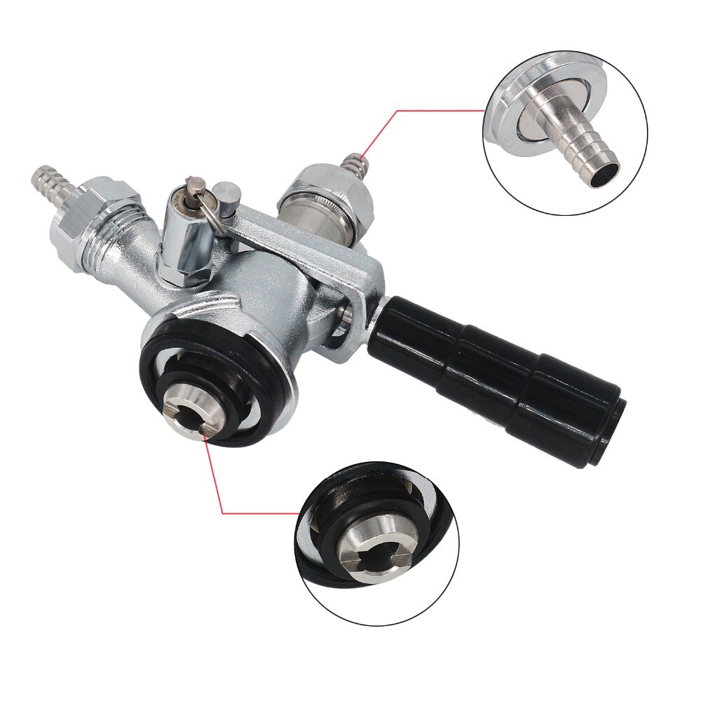 Acoplador del barril de cerveza tipo D/S, dispensador de cerveza de barril para el hogar, conectores de fermentación, cabezal acoplador para vino