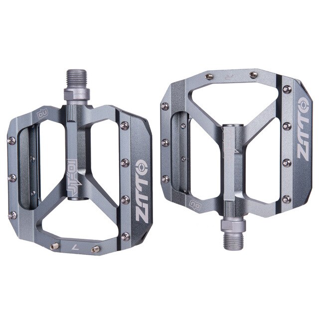 ZTTO-Rodamiento plano de bicicleta de montaña, accesorio de aleación de aluminio, con buen agarre, ligero, pedales 9/16, grande, para gravilla, para moto Enduro, para descenso, JT01: Titanium