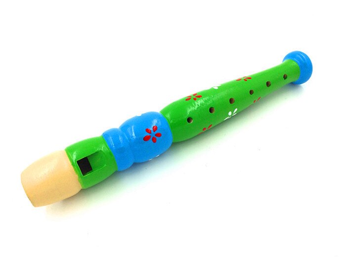 1pc kurze holzflöten für kinder, klanginstrumente für die frühe musikalische entwicklung, typ 6-, blockflöte, holzblasinstrumente