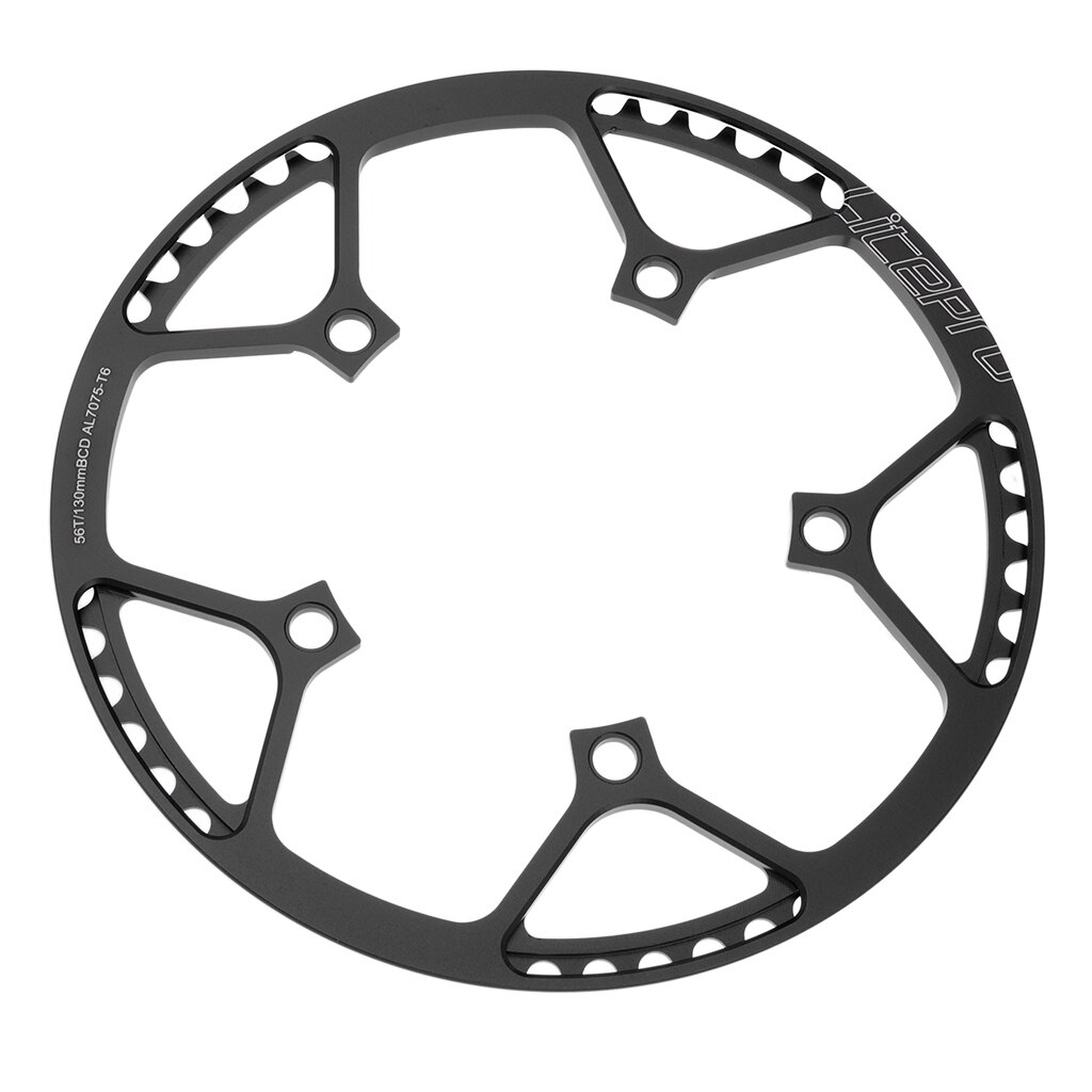 Bicycle Chainring Narrow Wide Chain Ring Sprockets Cranksets Guard Protector 130mm BCD - Bike Accessories: Black 56T 
