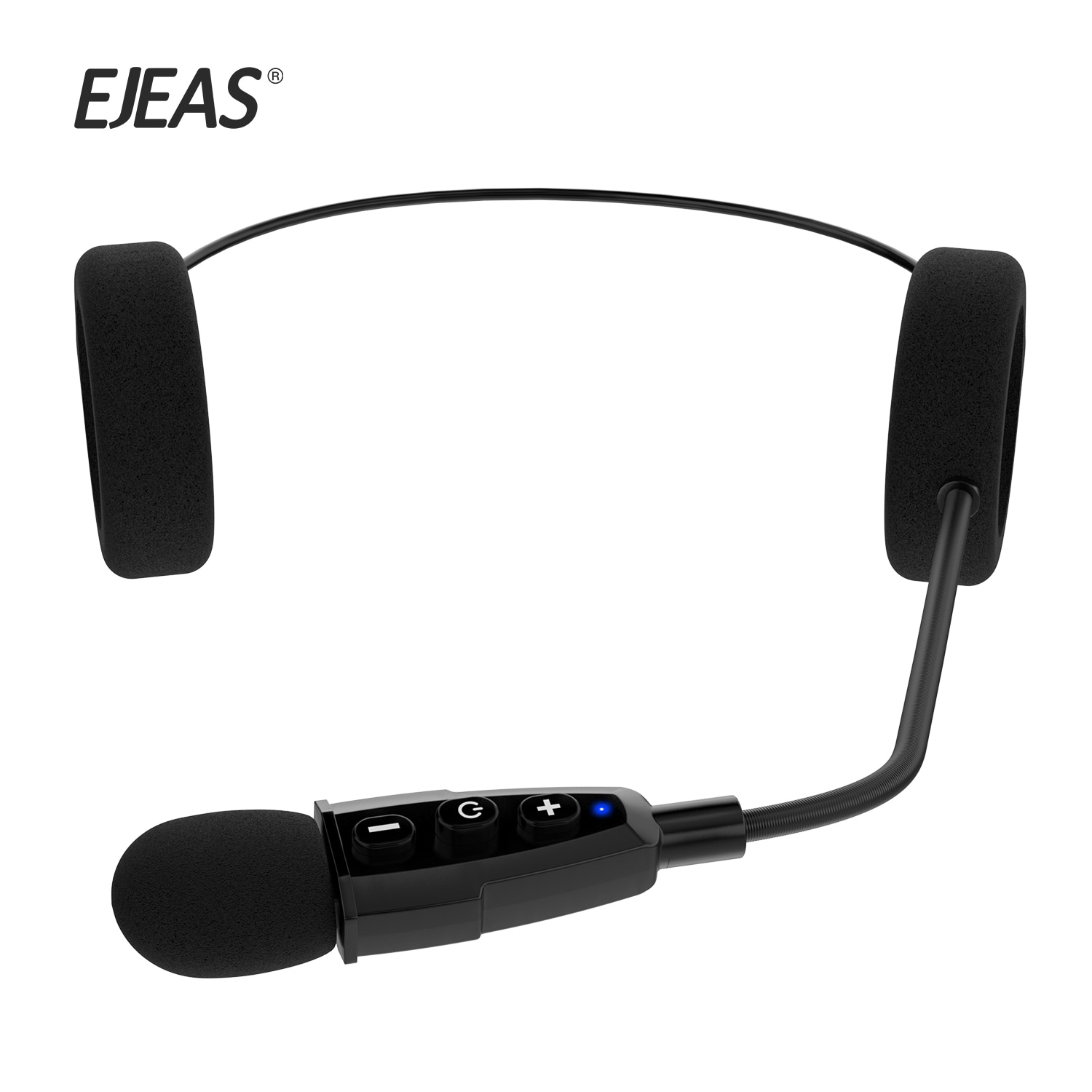 EJEAS-auriculares E1 + para casco de motocicleta, cascos con Bluetooth 5,1, 360mAh, 19 horas de comunicación inalámbrica para esquiar, sin intercomunicador, para 2 conductores