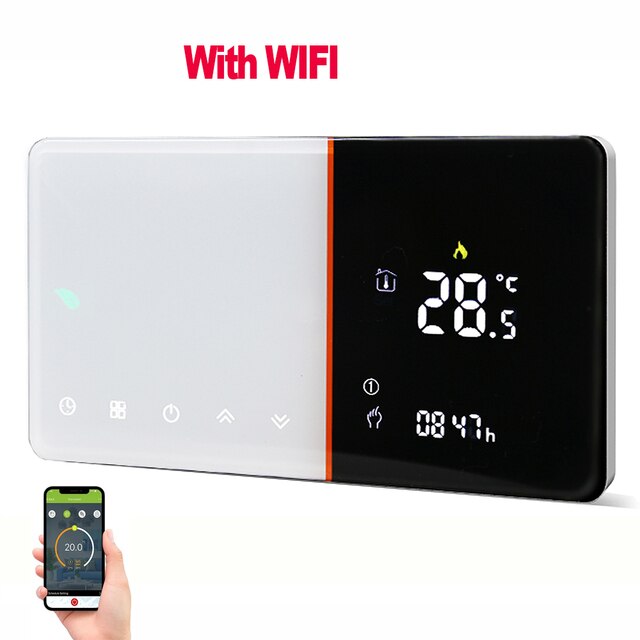 Google Home WiFi Thermostat LCD Display for Electrical/Water/Gas Boiler Weekly Programmable Electronic Digital Thermoregulator: BHT-005 With WiFi / BHT-005-GB