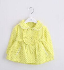 baby coat spring candy color lovely girls blouse Korean girl jacket baby clothing Female baby coat: 7-9 months / yellow