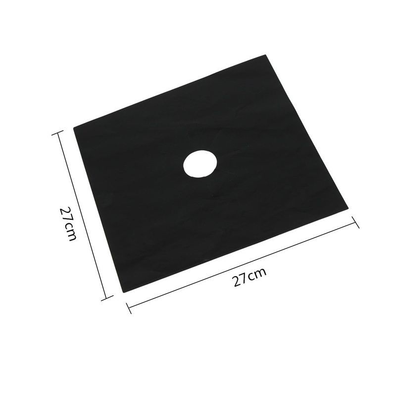 2Pcs Universal Oven Liner Gas Hob Protector Sheets Square Heat Resistant Burner Cooker Protector Washable Reusable Pad