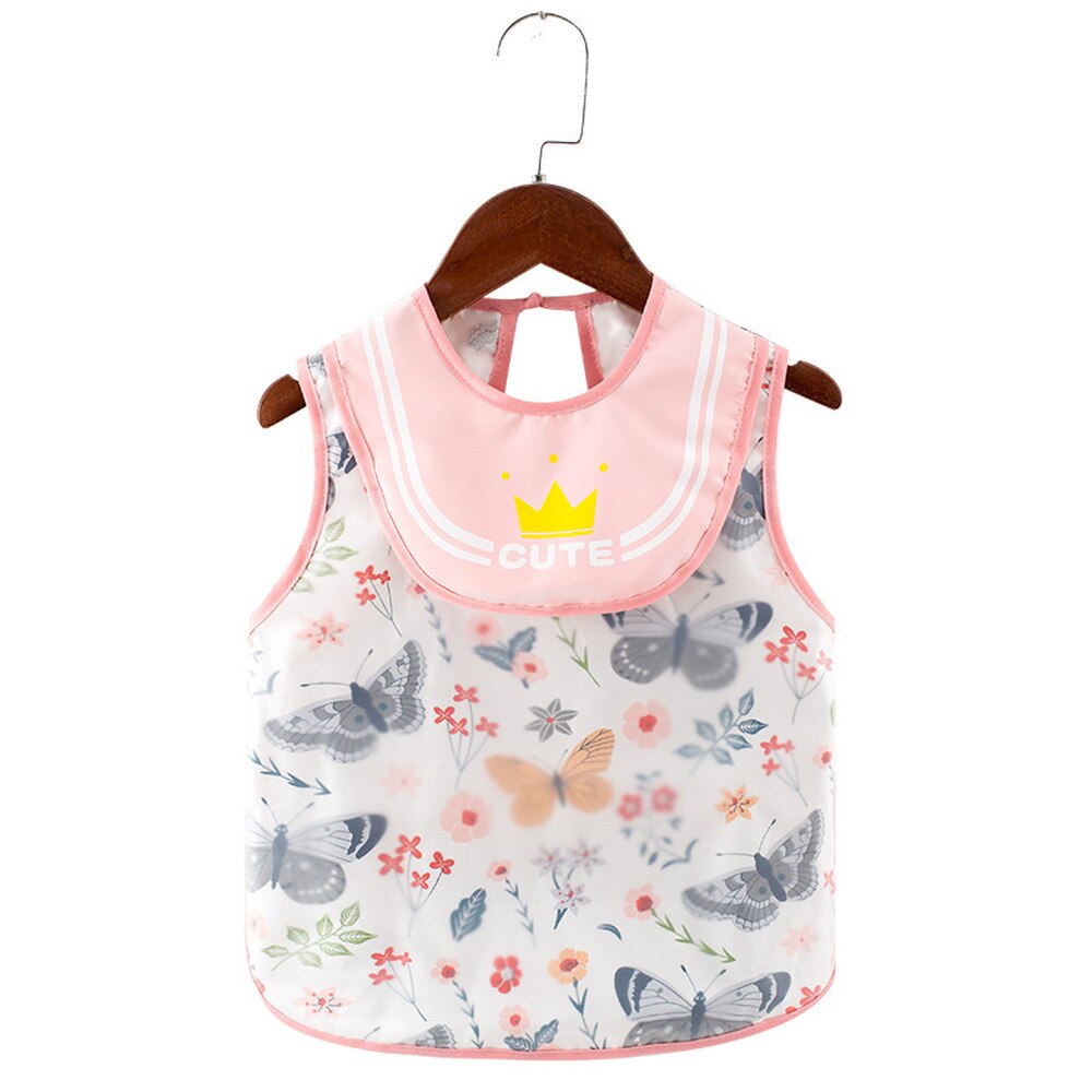 1-3Y Baby Kids Waterdichte Slabbetjes Mouwloze Art Kiel Voeden Bib Schort Baby Jongens Meisjes Burp Doek Bandana Slabbetjes Baby Accessoires