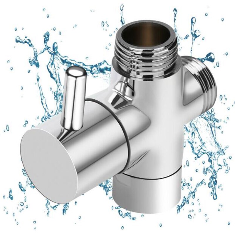 Brass Diverter Valve 3 way Water Separator Shower Tee Adapter Adjustable Shower Head Diverter Valve Bathroom Accessories