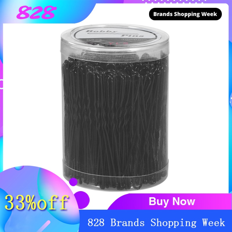 200Pcs Bobby Pins U Shape Black Hairpins No Slip Grip Thin Bobby Pins Women Hair Clips