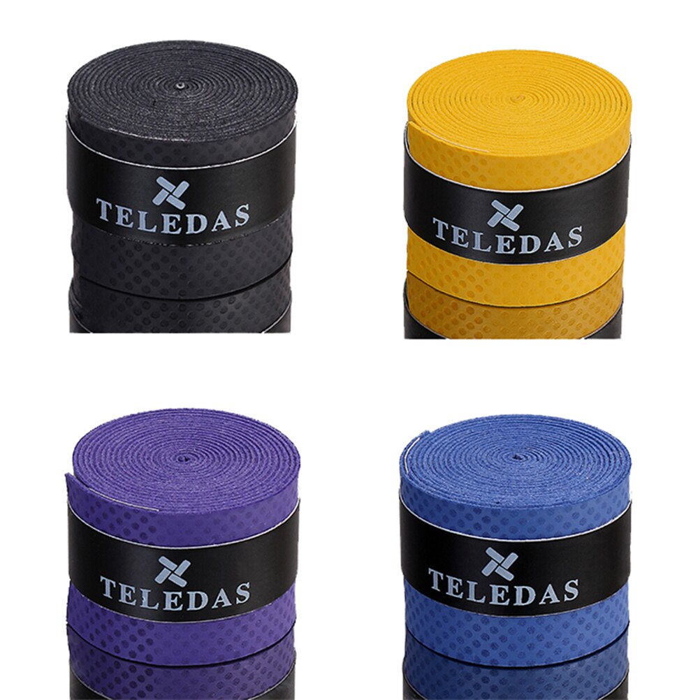 Tennisracket greb anti slip sved absorberet wraps tape badminton squash racket greb håndtag dække bandage rem fiskestang