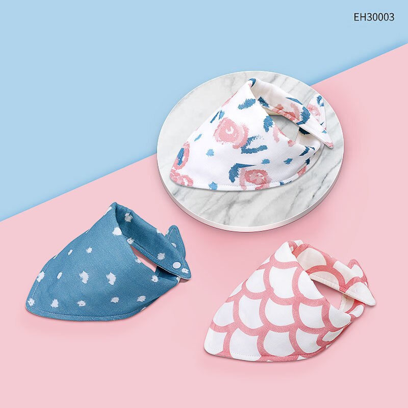 Baby Lätzchen Unisex für Jungen & Mädchen 100% Baumwolle Baby Bandana Sabbern Lätzchen 3 Schichten Weichen, Saugfähigen für Neugeborene Drooling & zahnen: EH30003