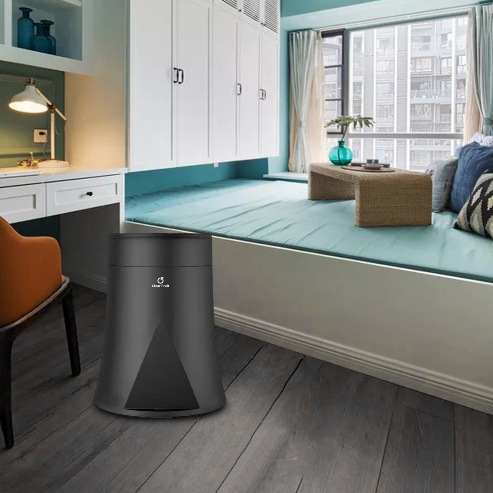 12L Trash Garbage Can Bin with Trash Bag Case Change Bag Easily: Black 