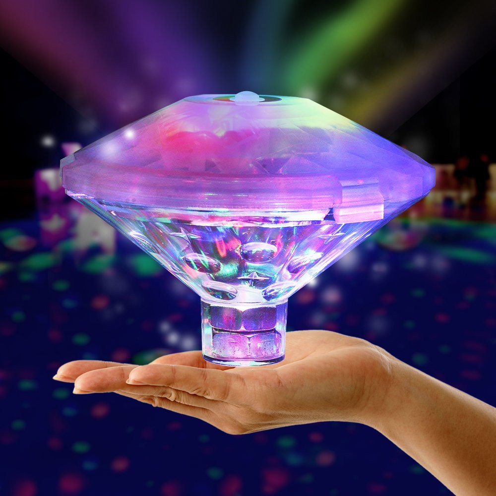 Lámpara LED de Disco sumergible RGB con luz flotante subacuática, 2/4/8 Uds., lámpara de baño para bebés y Spa para piscina y piscina, espectáculo de luces