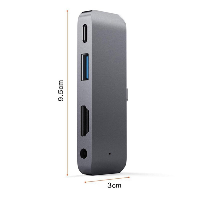 Tipo c para hdmi quatro em um hub USB-C para hdmi + 3.5mm + usb + pd hub tipo-c docking station