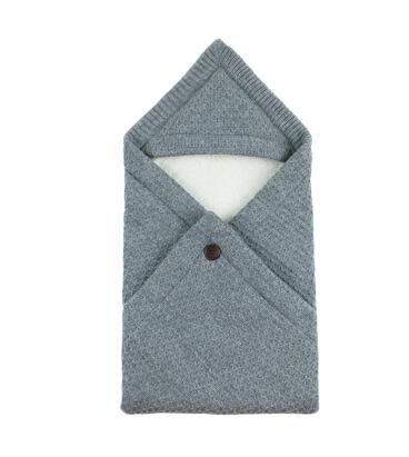 Baby soveposer vinter varm spædbarn fleece svøb tæpper 0-6m nyfødte klapvogn sengetøj indhyller børn sovesæk: 82 w 506 grå