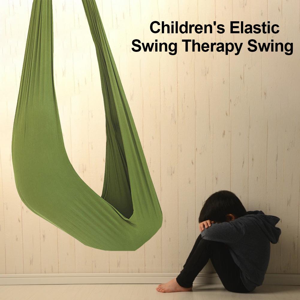 Børn bomulds swing hængekøje til autisme adhd tilføj terapi kram sensorisk børneterapi elastisk pakke stabil sæde swing
