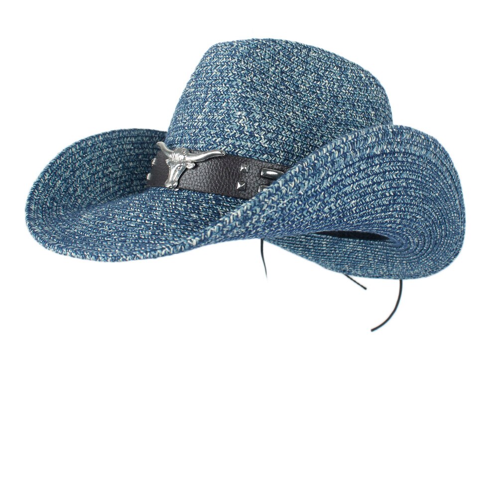 Frauen Hohl Western Cowboy Hut Dame Sommer Stroh Bohemian Quaste Sombrero Hombre Strand Cowgirl Jazz Sonnenhut
