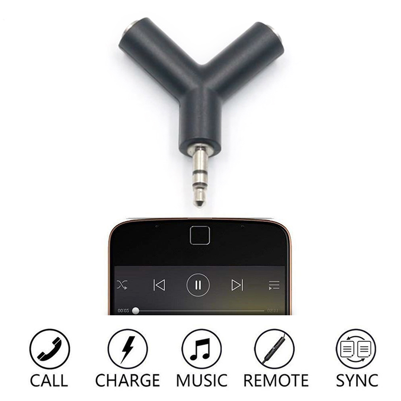 3.5Mm Een Minuut Twee Hoofdtelefoon Y-Type Audio Adapter Converter Splitter Telefoon Accessoires Voor Iphone 6S Voor huawei Audio Conver