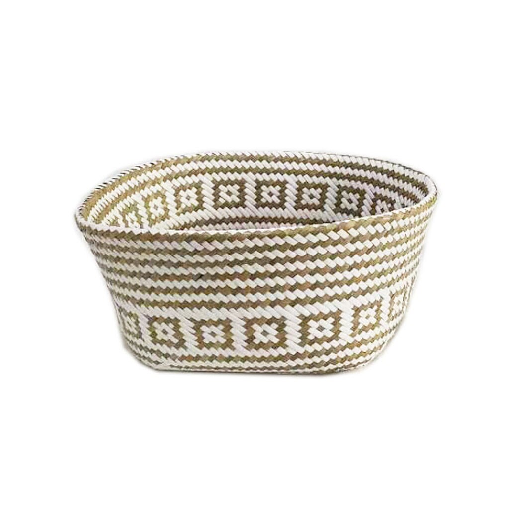 Handmade Wicker Storage Basket Folding Laundry Dirty Clothes Straw Rattan Seagrass Garden Flower Pot Plant Baskets Decoration