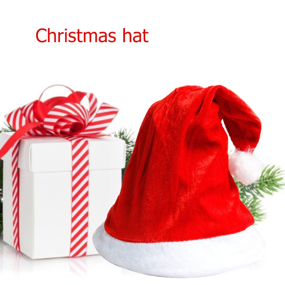 1Pcs Kerstman Cap Kerst Hoed Voor Kinderen Volwassen Kerst Ornamenten Kerstman Hoeden Thuis Xmas Party Cap Festival Kostuum