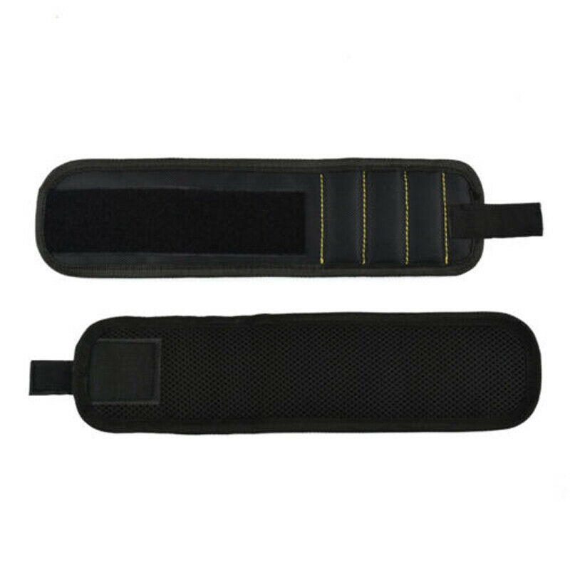 Multifunction Portable Folding Magnetic Wristband Toolkit Belt Screw Scissor Holder Tool Storage Wrist Bracelet: black