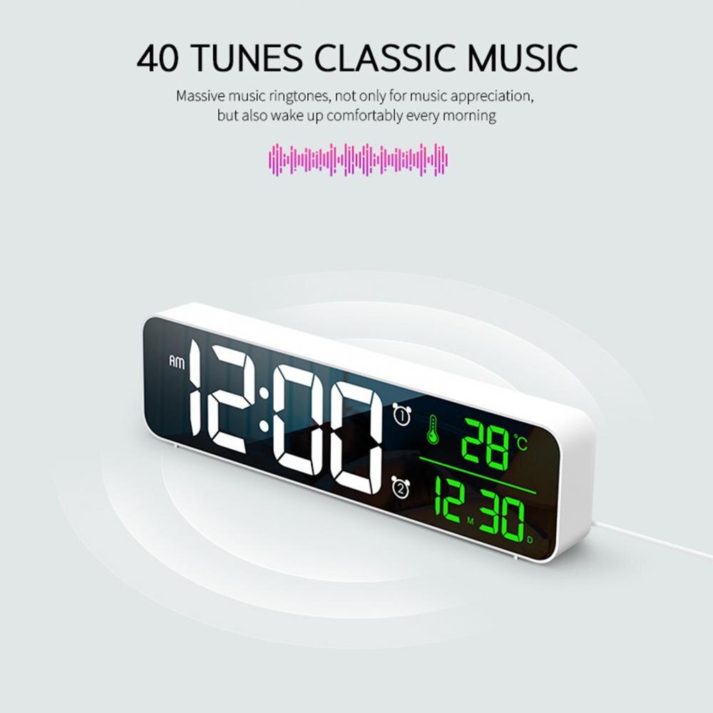 Table Digital Clock Large Screen Luminous Desktop Timer Digital Alarm Clock Temperature Display Desktop Clock часы настольные