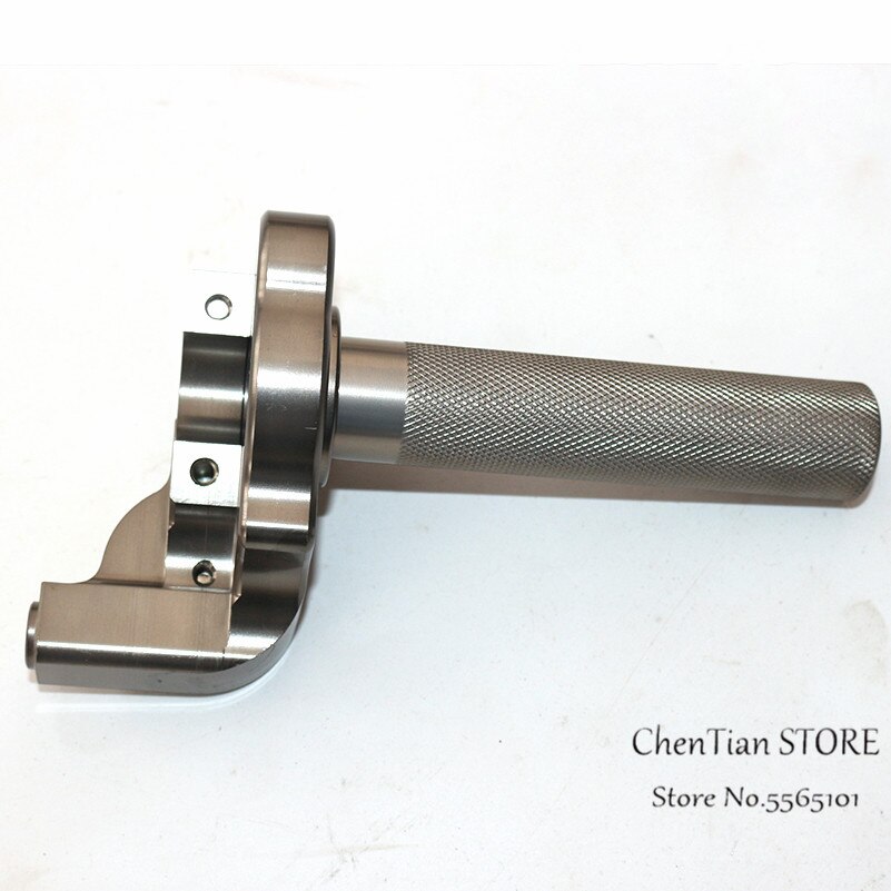 7/8 "tommer 22mm universal cnc aluminium accelerator gashåndtag twist greb styr til motorcykel knallert scooter cykel: Sølv