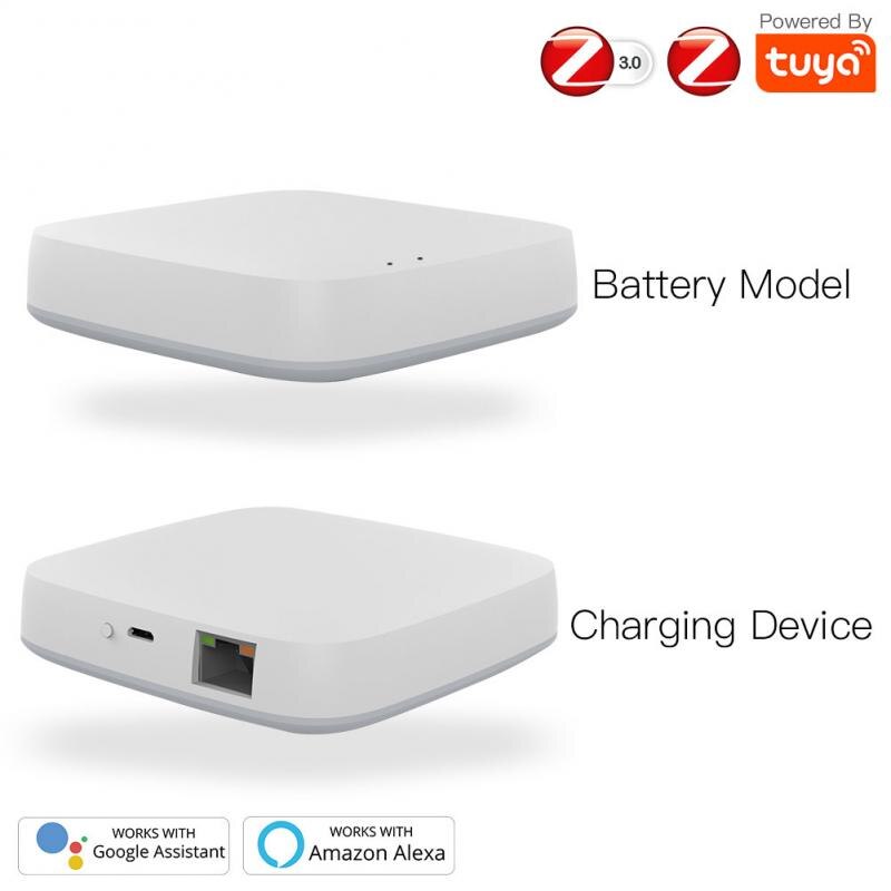 ZigBee Smart Gateway Hub Tuya APP Wireless/Wired WiFi ZigBee3.0 Smart Household Bridge Control Centor Fully Compatible Hub