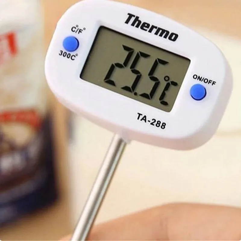 Therye.com-288 -50 ℃ ~ 300 ℃ pour aliments, sonde en acier inoxydable, gril liquide à affichage numérique électronique