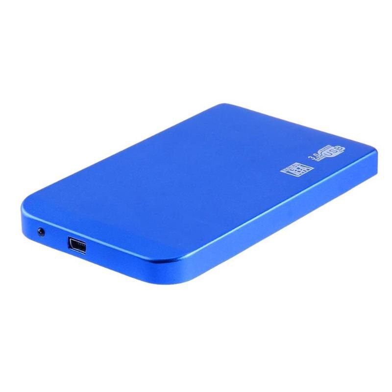 2.5-inch 3TB Ultra-thin Aluminum Alloy USB3.0 Hard Disk Box, Supports SATA To USB3.0 Hard Disk Box Anti-static Compatible 2.0: Blue