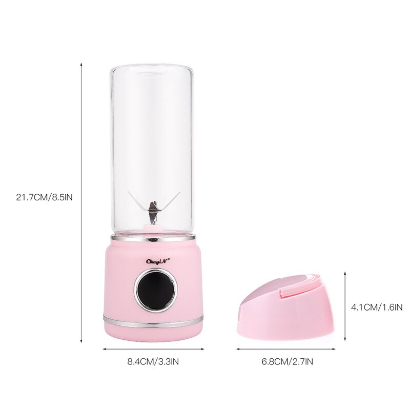 420 ML Elektrische Mini Juicer Machine Draagbare Fruit Blender Crusher USB Oplaadbare Juicer Cup Mixer Smoothie Maker voor Reizen 35