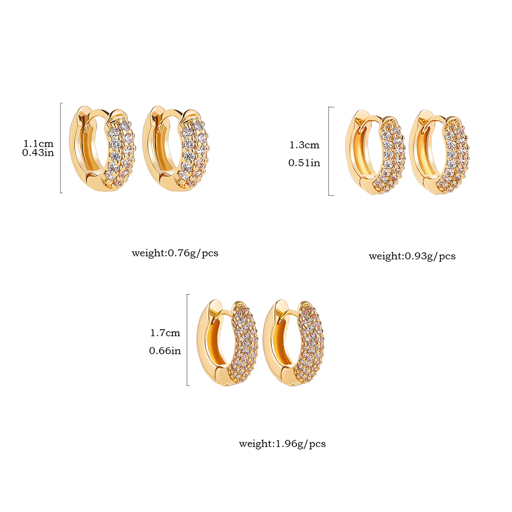 Pendientes Huggie chapados en oro con circonita CZ, aros finos para las orejas, pendiente de cartílago para mujer, pendiente redondo minimalista, joyería Piercing