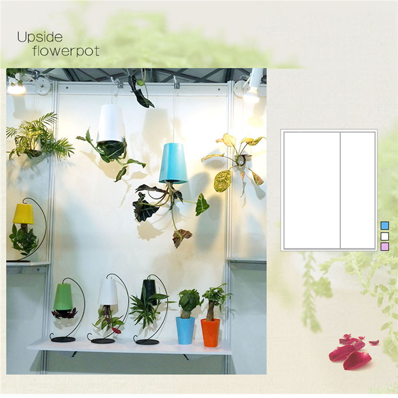 Large Plastic Sky Hanging Planter Decorative Upside-Down Plant Flower Pot Planter for Indoor Garden Decoration