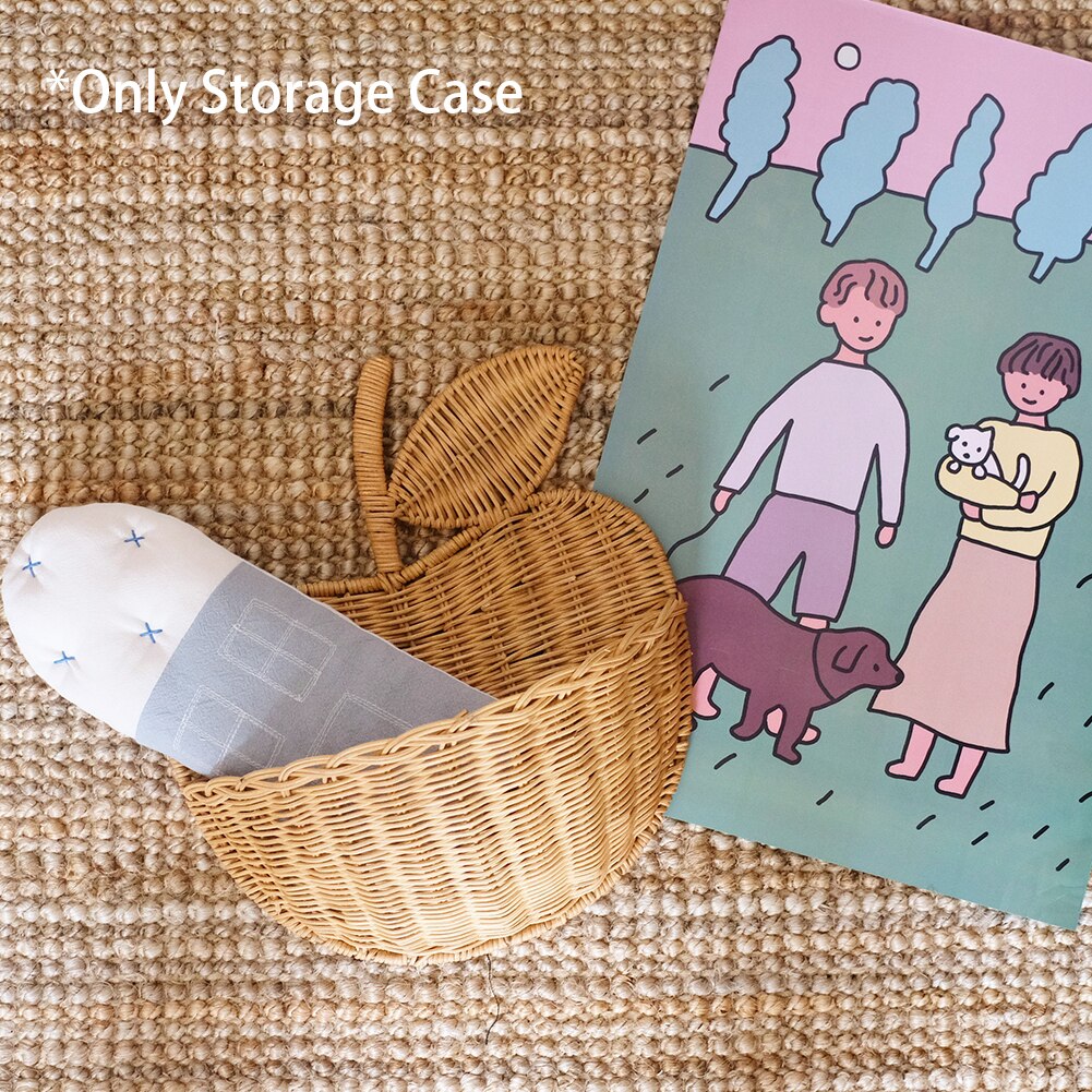 Panier de rangement en rotin en forme de fruits et fleurs, boîte de rangement suspendue, décor de maison pour enfants, panier d'organisation tissé à la main