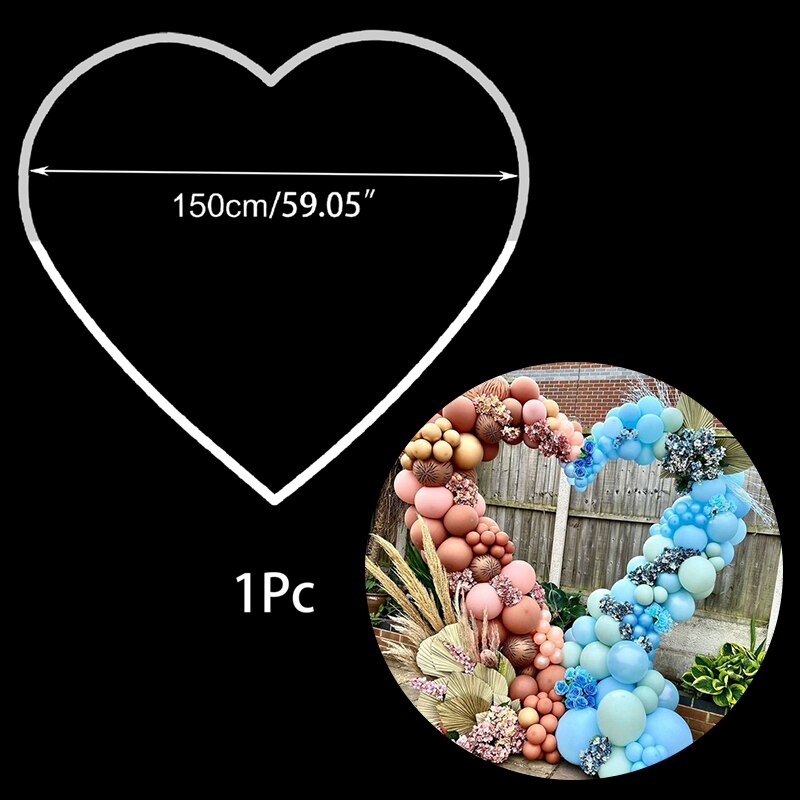 1.5M Hart Ballon Boog Krans Frame Houder Stand Bruiloft Verjaardag Party Tafeldecoratie Demonteren Houder