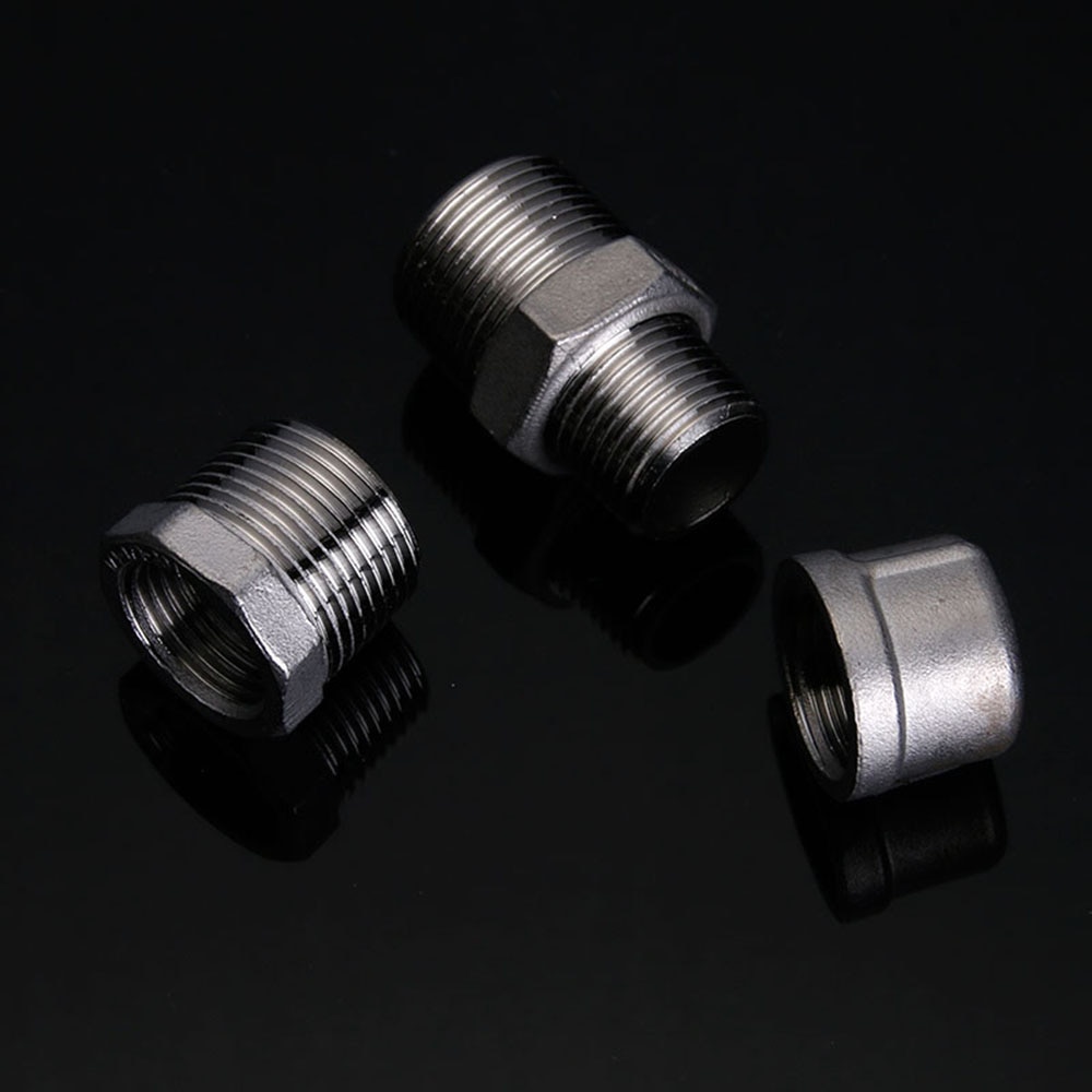 1/2" 3/4" 1 BSP Thread Tee Elbow Docking Hex Nipple Threaded Reducer Pipe Fitting 304 Stainless Steel