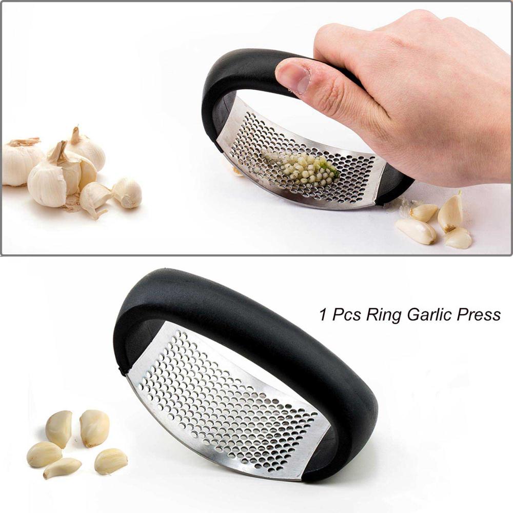 Multifunctional Stainless Steel Ginger Garlic Press Grinding Grater Planer Slicer Mini Cutter Kitchen Cooking Gadgets Tool: 04 1pcs