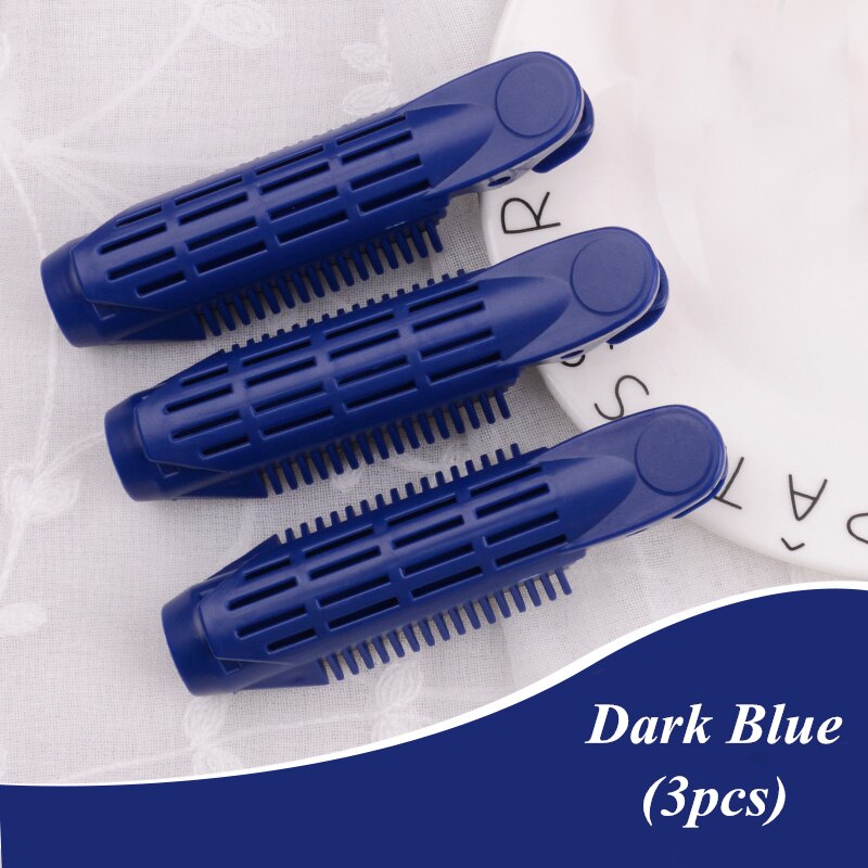 Ensemble de pinces de coiffure coréennes, en résine, pour cheveux naturels duveteux, à racines, accessoires de coiffure, 3/6 pièces, G0710: Dark Blue 3pcs