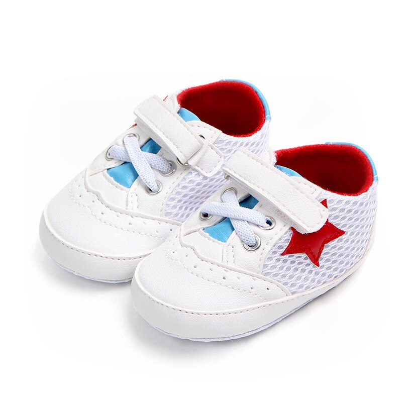 Criança menino mocassins couro do plutônio moda formadores hook-and-loop infantil tênis de bebê macio sola bebes berço sapatos para o presente cristão: Vermelho / 13-18 meses