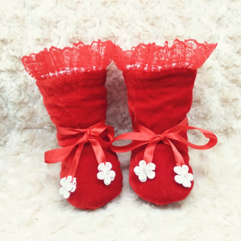 Dollbling Pure Kleur Wandelschoenen Katoen Zool Boog Girls'Walking Schoenen Comfortabel Warm Kant Hoogwaardige Wandelschoenen