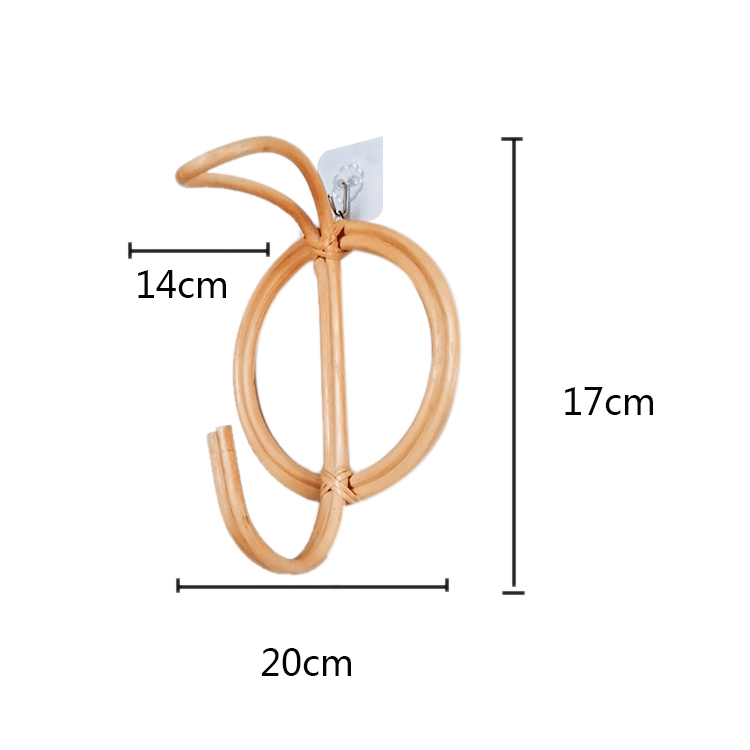 Natuurlijke Rotan Kleding Haak Retro Kleding Hanger Eenvoudige Homestay Opslag Organizer Slaapkamer Kasten Decoratieve Opberghaak: Default Title