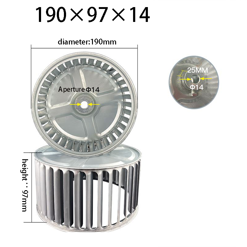 centrifugal fan blower wheel centrifugal blower fan impeller replacements fan wheel impeller Oven wind wheel: 190X97X14B