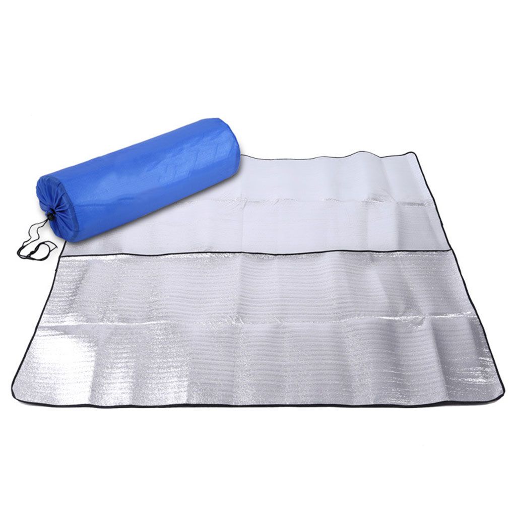 Tapis De Camping Aluminium – Double Face, Mousse EVA, Imperméable, 150/180/200 X 200 Cm, Avec Sac De Rangement