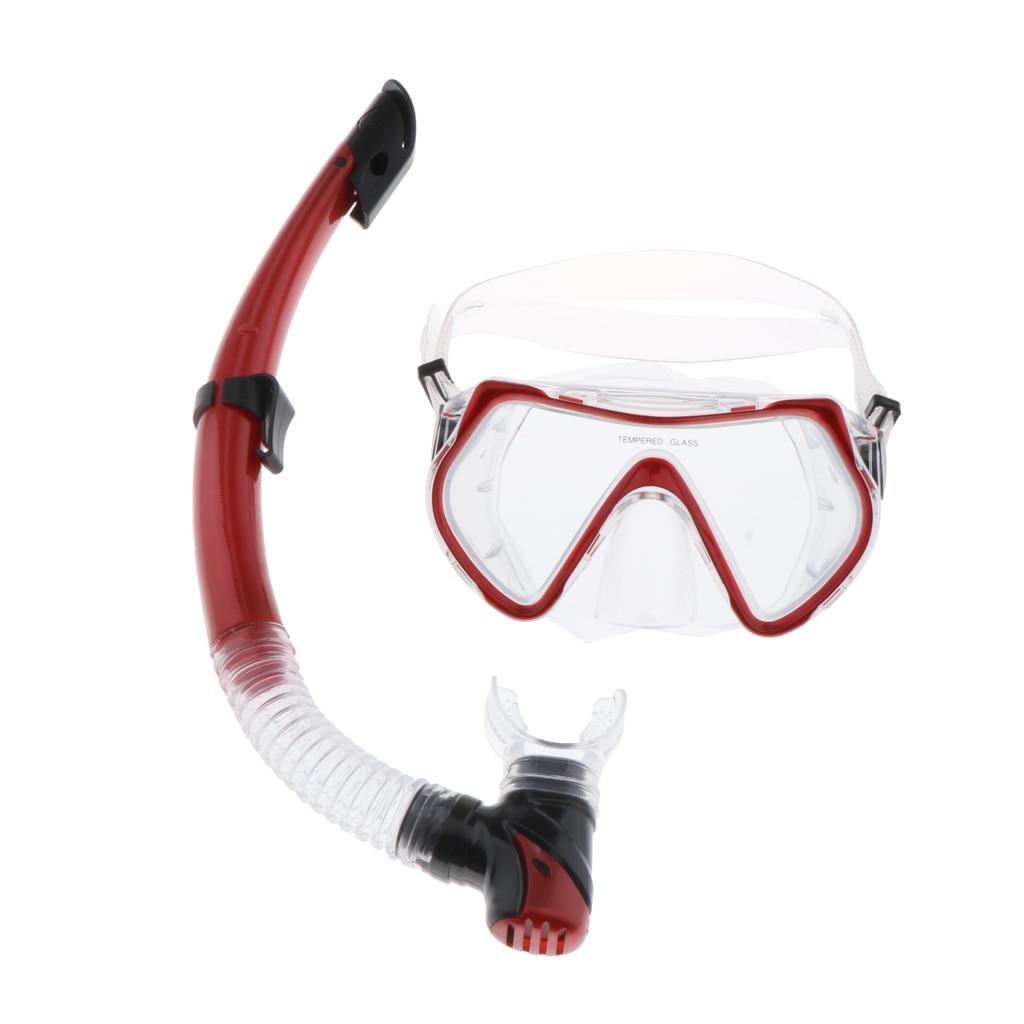 Voksen pc dykning snorkel sæt anti-dug beskyttelsesbriller maske undervands vandsport silikone mundstykke gear udstyr