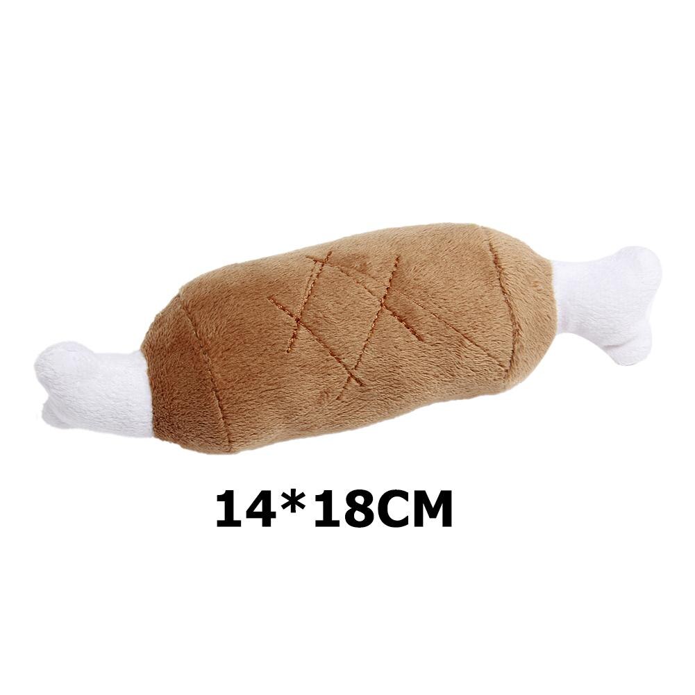 Donut Pet Toy Cartoon Squeaker Quack Sound Dogs Cats Chew Bite Cute Plush Play Puppy Playing Training Funny Chewing: Bone