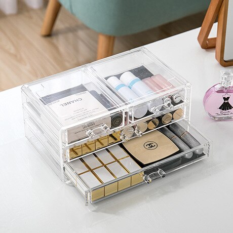 Thuis Opslag & Organisatie make organizer home bureau organiser Acryl cosmetische opbergdoos transparante sieraden doos
