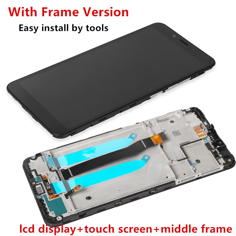 PANTALLA TÁCTIL PARA Xiaomi Redmi 6A, pantalla Lcd probada + pantalla con marco para Xiaomi Redmi 6 A 6A M1804C3CG de 5,45 pulgadas